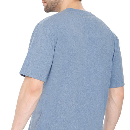Men’s Short Sleeve Relaxed Fit V-Neck T-Shirt in Cotton Blend with Pocket