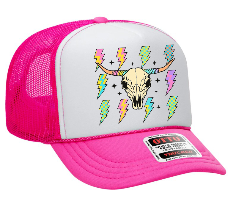 Bull Neon Lightning Adult Otto Foam Trucker Hat
