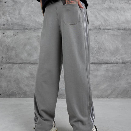 Baggy Side-Stripe Track Pants