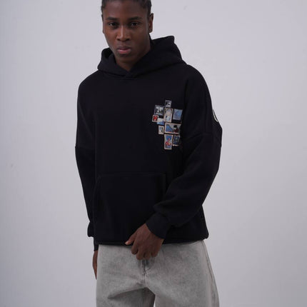 Baroque Statue Graphic Oversized Hoodie – Artistic Unisex Streetwear