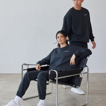 Basics Black Unisex Crewneck