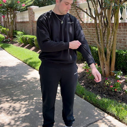 Basics Black Unisex Crewneck