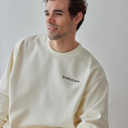 Basics White Sand Unisex Crewneck