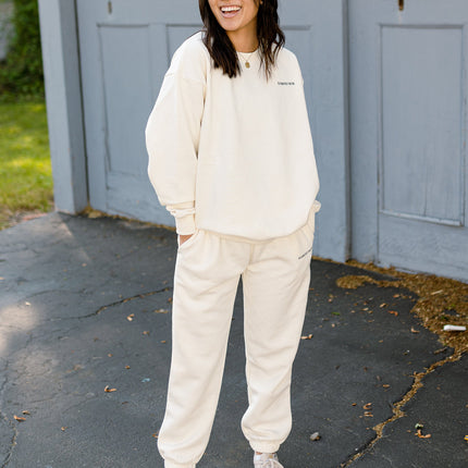 Basics White Sand Unisex Sweatpant