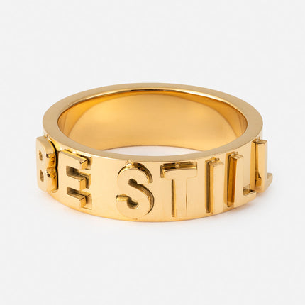 Be Still 3D Letter Ring