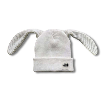 Satin Lined Bunny Beanie Balaclava – Kawaii Ears Hat for Hair Protection, Alt Streetwear Ski Mask, Anime Winter Gift