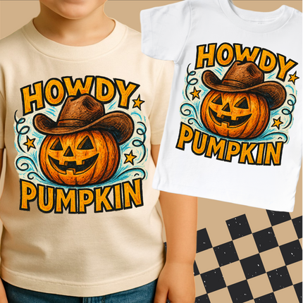 Howdy Pumpkin Western Halloween Shirt - Halloween Tee