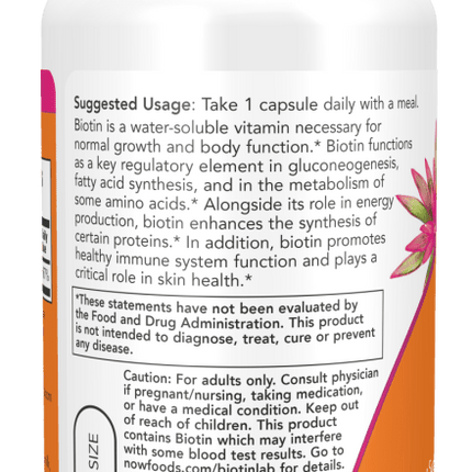 Biotin 5,000 mcg Veg Capsules
