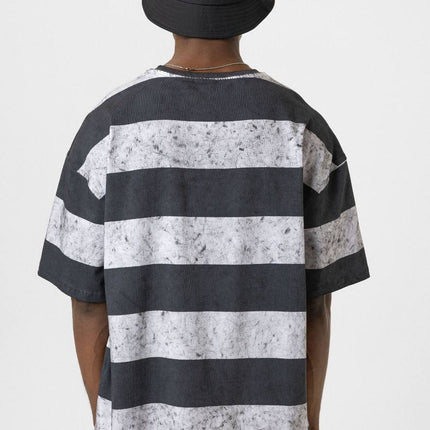 Black 24 Blur Boxy Tee - Vintage Style Designer T-Shirt - Streetwear Graphic Top