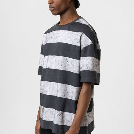Black 24 Blur Boxy Tee - Vintage Style Designer T-Shirt - Streetwear Graphic Top