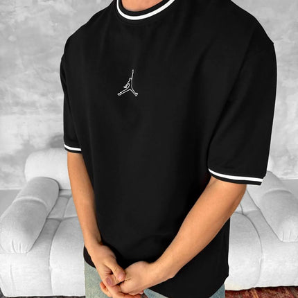 Jordan Logo Contrast Collar Cotton Tee
