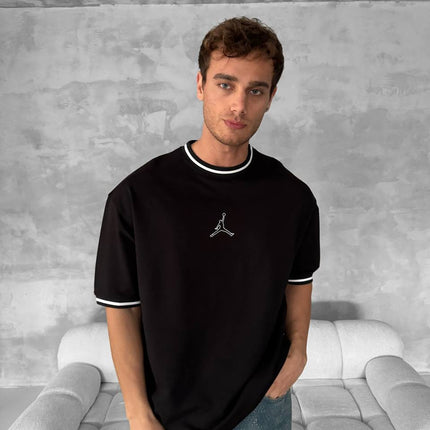Jordan Logo Contrast Collar Cotton Tee