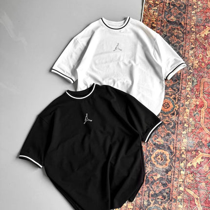 Jordan Logo Contrast Collar Cotton Tee