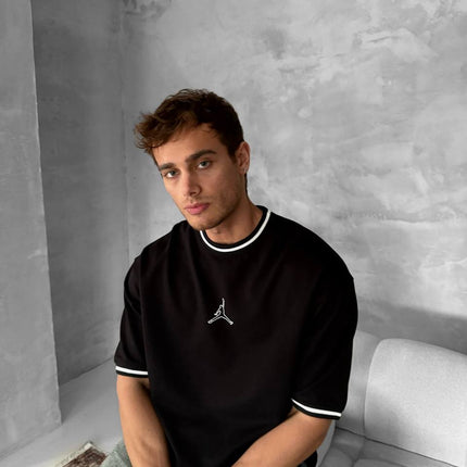 Jordan Logo Contrast Collar Cotton Tee