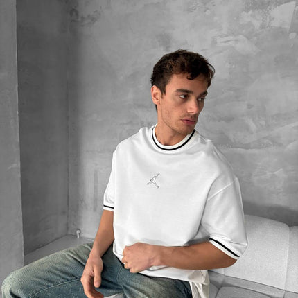 Jordan Logo Contrast Collar Cotton Tee