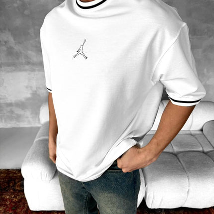 Jordan Logo Contrast Collar Cotton Tee