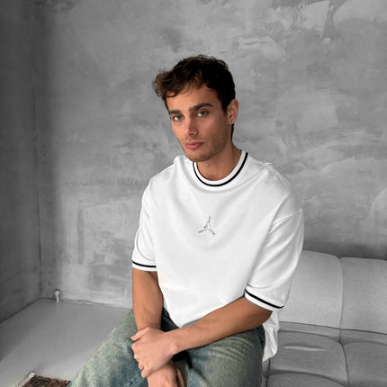 Jordan Logo Contrast Collar Cotton Tee