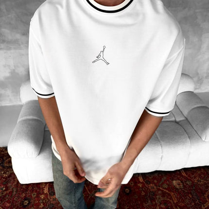 Jordan Logo Contrast Collar Cotton Tee
