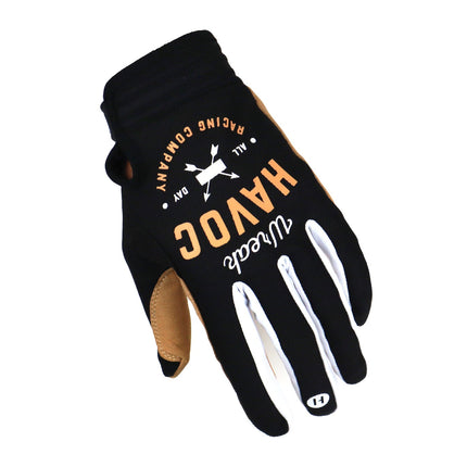 Tan and Black Gloves