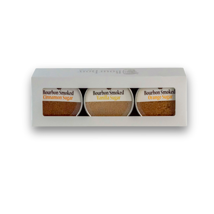 Bourbon Smoked Sugars Trio - Orange, Vanilla, Cinnamon