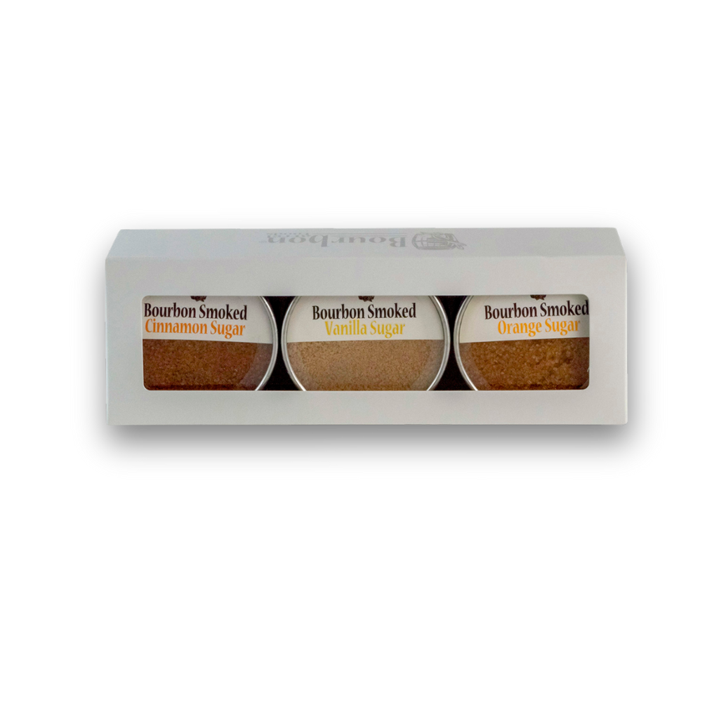 Bourbon Smoked Sugars Trio - Orange, Vanilla, Cinnamon