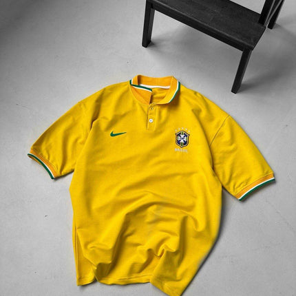 Brazil Football Jersey - Retro Graphic Tee - Vintage Soccer Shirt - Brasil Fan Top