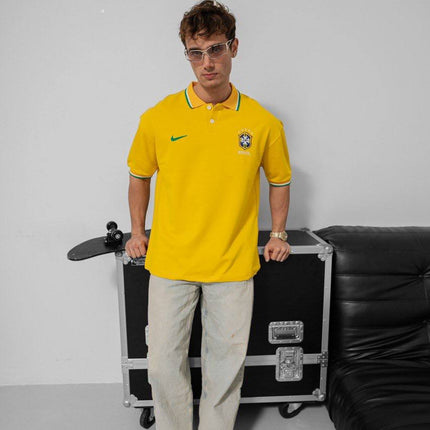 Brazil Football Jersey - Retro Graphic Tee - Vintage Soccer Shirt - Brasil Fan Top