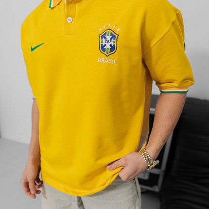 Brazil Football Jersey - Retro Graphic Tee - Vintage Soccer Shirt - Brasil Fan Top