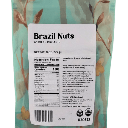 Brazil Nuts, Whole, Organic