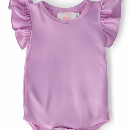 Bright Lilac S/S Flutter Bodysuit