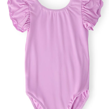 Bright Lilac S/S Flutter Sleeve Leotard