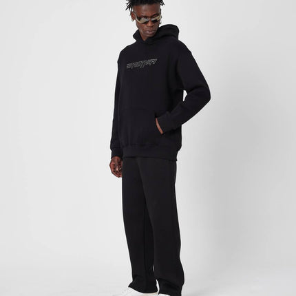 Brother Oversized Hoodie Sweatshirt - Embroidered and Raised Details