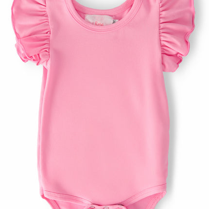 Bubblegum Pink S/S Flutter Bodysuit