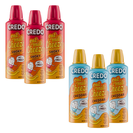 Oat Milk Spray Cheeze Bundle - 3 Smoky 3 Cheddar