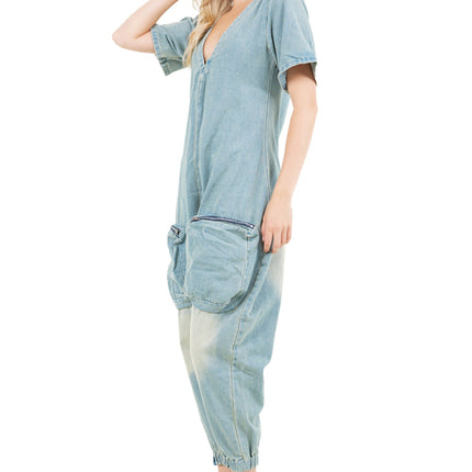WOMEN FASHION DENIM JUMPSUIT