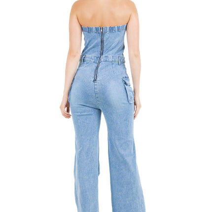 WOMEN FASHION DENIM JUMPSUIT
