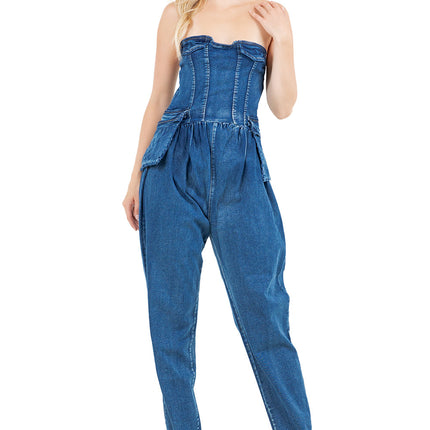 WOMEN FASHION DENIM JUMPSUIT