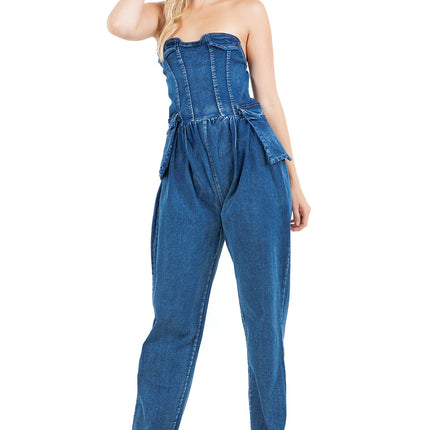 WOMEN FASHION DENIM JUMPSUIT