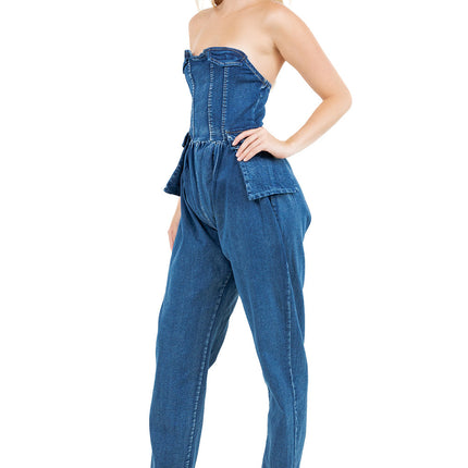 WOMEN FASHION DENIM JUMPSUIT
