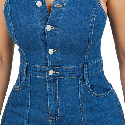 WOMEN FASHION DENIM JUMPSUIT