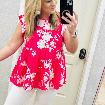 Hot Pink Petals Blouse