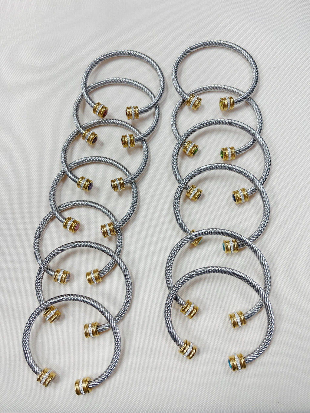 Cable Birthstone Bracelet