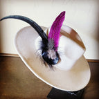 Magenta Spotted Feather w/ Black Feather