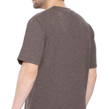 Men’s Short Sleeve Relaxed Fit V-Neck T-Shirt in Cotton Blend with Pocket