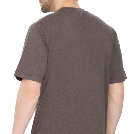 Men's Crew Neck Solid Color T-shirt in Short Sleeves and Relaxed Fit