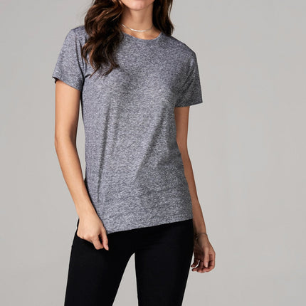 WOMEN'S CREW NECK TEE - MINI STRIPE