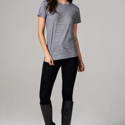 WOMEN'S CREW NECK TEE - MINI STRIPE