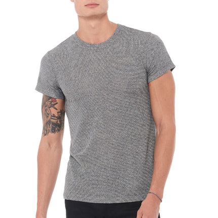 Men's Novelty Texture Crew Neck Tee