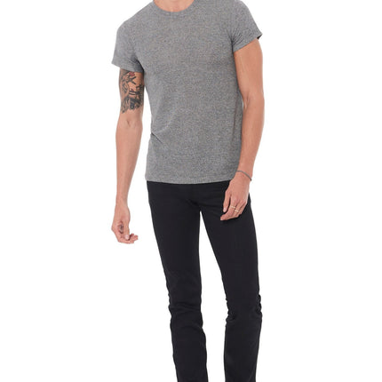 Men's Novelty Texture Crew Neck Tee