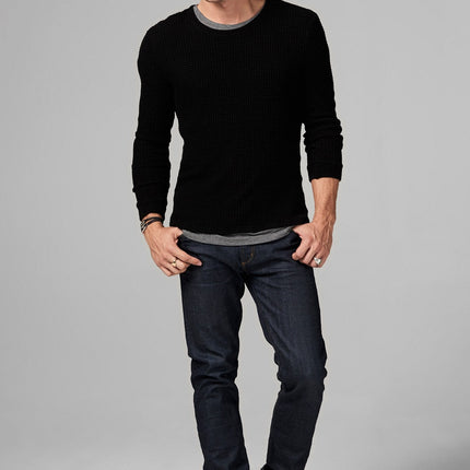 Men's Waffle Thermal Pullover Sweater